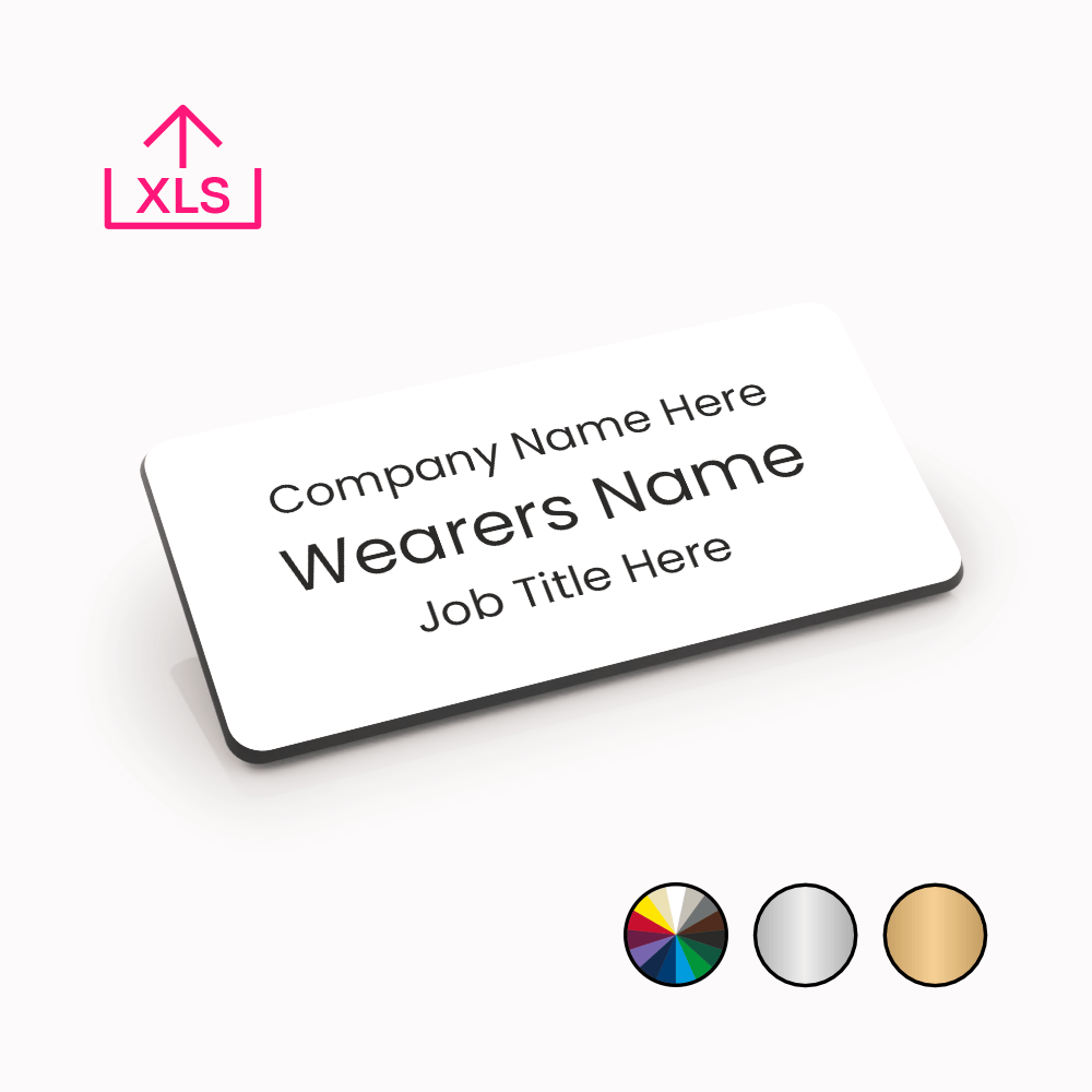 76 x 38mm Basic Text Only Badge (xls)