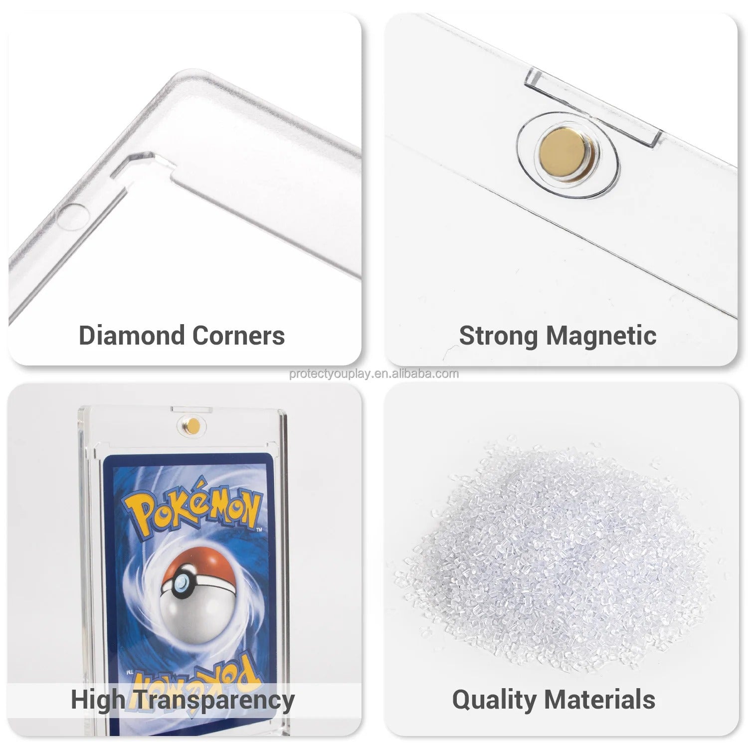 Magnetic Card Holder, 100% UV Protection, Customized to Any Size, Magnetic Holder for Sports Cards