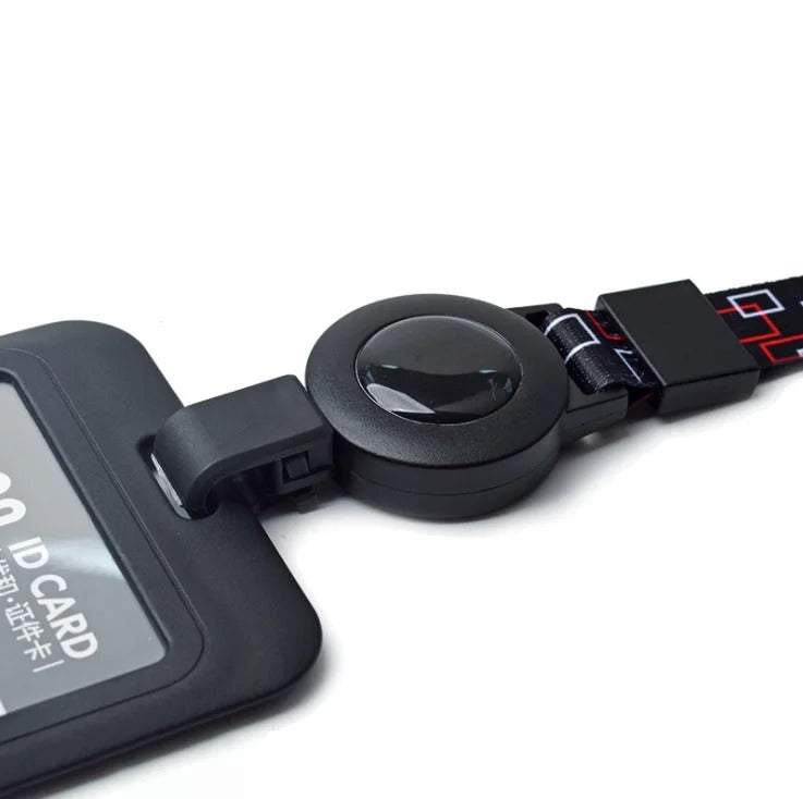 Custom Logo Lanyard with Retractable Reel ID Badge Holder